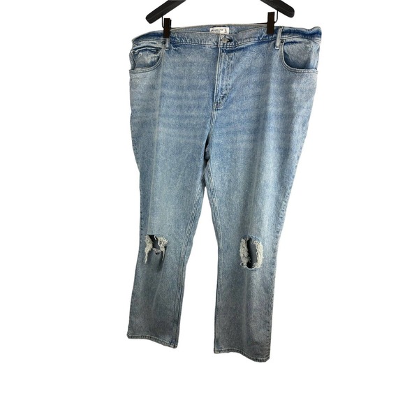 Abercrombie & Fitch Ultra High Rise 90s Straight Jean Denim Plus Size 37 24W - Picture 14 of 16